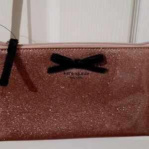 Kate Spade Glitter Clutch in Rose Gold